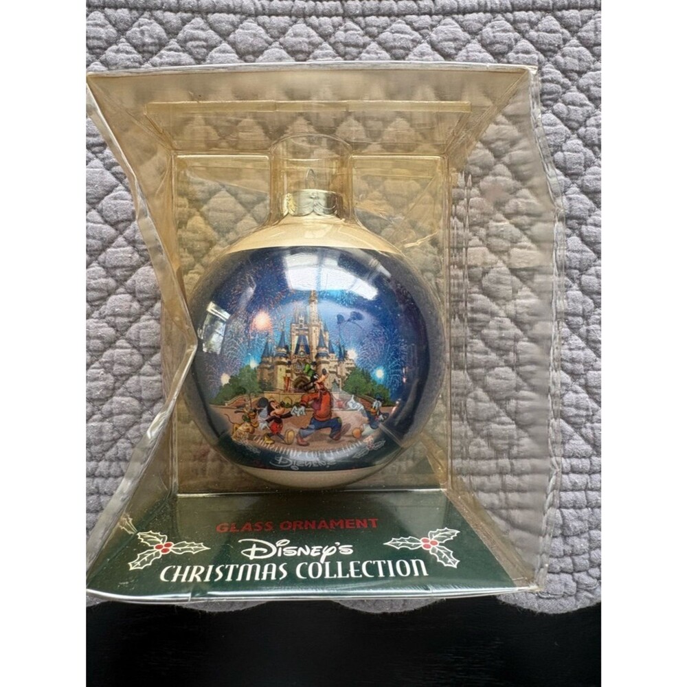 Disney 2001 Vintage Magic Kingdom Christmas Ornament WDW Castle Mickey & Friends